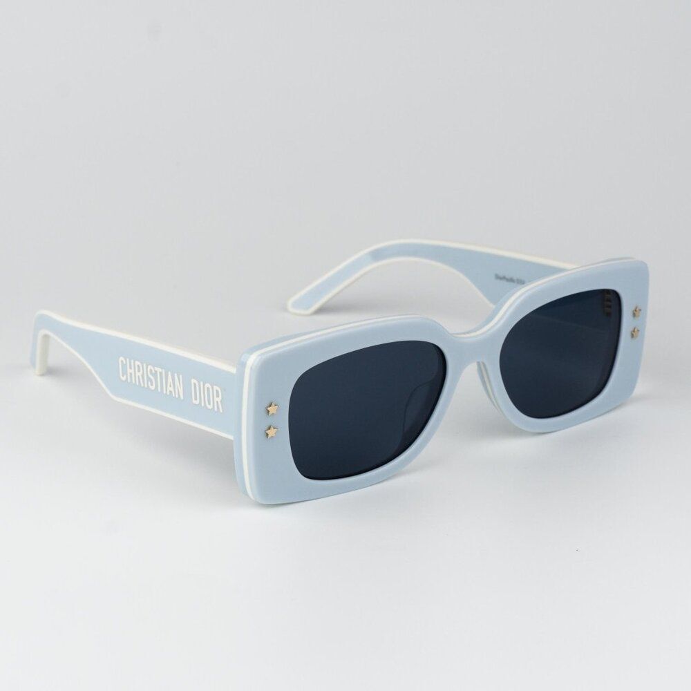 Dior DIORPACIFIC Women Sunglasses Blue White Geometric DIORPACIFIC S1U 80B0 - Picture 4 of 12